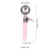 1pc; Pink PP Stainless Steel Semi-automatic Pastry Spoon; Stainless Steel Ice Cream Scoop