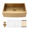 30 Gold Farmhouse Sink - 30 Inch Kitchen Sink Stainless Steel 16 gauge Apron Front Kitchen Sink