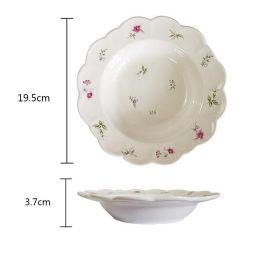 Ceramic French Dessert Plate Premium Salad Bowl (Option: White-8inch)