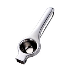 1 Pcs Lemon Squeezer Stainless Steel Orange Fruit Juicer Squeezer Orange Juicer Handle Press Multifunctional Kitchen Tools (Ships From: China, Color: silver)